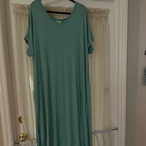 Aqua maxi dress